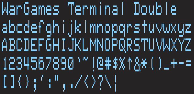 WarGames font sample